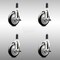 Service Caster 5 Inch 316SS Black Poly Swivel 1-3/8 Inch Expanding Stem Caster Set Brake SCC SCC-SS316EX20S514-PPUB-BLK-TLB-138-4 - alternate 1